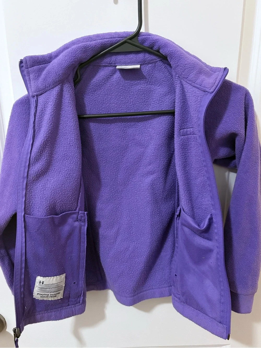 Columbia Purple Fleece Jacket with Logo Tag